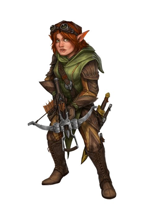 Female Gnome Ranger Rogue - Pathfinder 2E PFRPG DND D&D 3.5 5E 5th ed d20 fantasy Rock Gnome Dnd, Forest Gnome Dnd Female, Dnd Gnome Art, Forest Gnome Dnd, Gnome Ranger, Dnd Gnome, Gnome Dnd, Halfling Rogue, Ranger Dnd