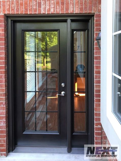 6 Doors and Windows to Bring the Outdoors Inside This Winter | Next Door and Window Glass Window Design, Metal Entry Doors, Rooftop Restaurant Design, Exterior Door Designs, Door And Window Design, Front Door Styles, Iron Front Door, Modern Exterior Doors, Window Designs