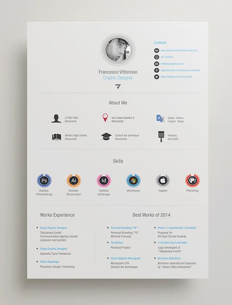 Indesign Resume, Indesign Resume Template, Graphic Resume, Cv Original, It Cv, Cv Inspiration, Graphic Design Cv, Personal Resume, Dribbble Design