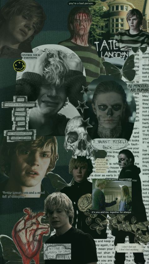 Tate Langdon Aesthetic Wallpaper, Tate Langdon Poster, Ahs Background, Ahs Aesthetic Wallpaper, Tate Langdon Wallpapers, Tate Langdon Aesthetic, Ahs Wallpaper, Ahs Tate, Tate Ahs