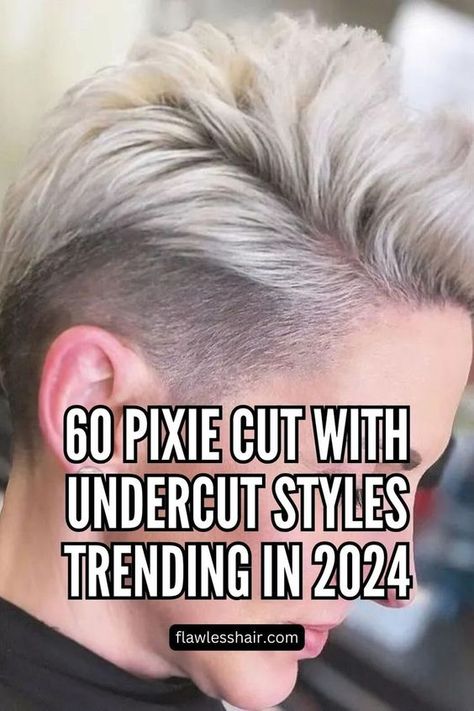 Embrace the urban vibe with hot street fashion Shaved Pixie Cut, Edgy Pixie Hairstyles, Shaved Pixie, Pixie Undercut, Undercut Hairstyles Women, Shaved Hair Cuts, Short White Hair, Undercut Styles, Short Shaved Hairstyles