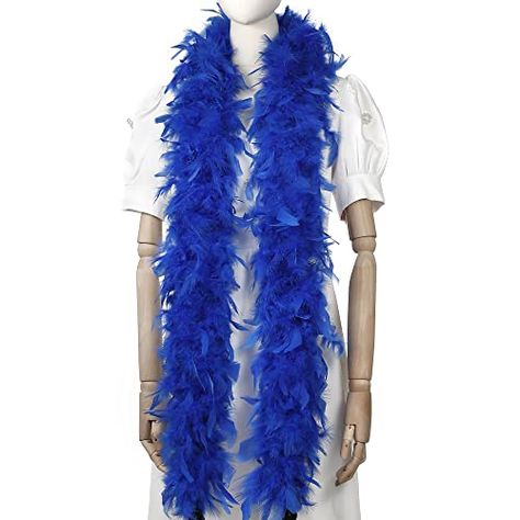 Blue Feather Boa, Care Bear Costume, Black Feather Boa, Christmas Wedding Centerpieces, Feather Scarf, Feather Boas, Party Home Decoration, Blue Feathers, Dinner Dresses