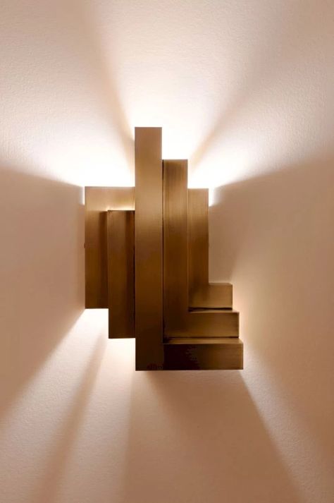 Wall Lighting Design Modern, Wood Wall Lighting, Wood Wall Light, Diy Industrial Lighting, Luxury Lighting Design, Wood Wall Lamps, Interior Wall Lights, Contemporary Wall Lights, Good Lighting