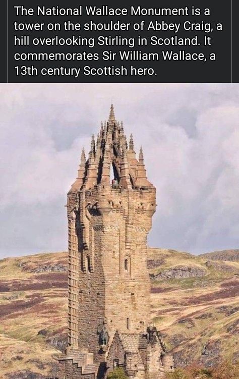 Wallace Monument, History Nerd, Temple Architecture, Interesting History, Incredible Places, Ireland Travel, History Facts, Abandoned Places, Adventure Awaits