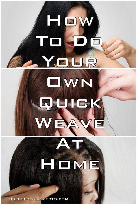 Quick weaves are appealing to all women, regardless of age or occupation, especially amid the pandemic. It’s easy enough to install on your own. It’s a weaving method where hair extension wefts are glued directly to a protective weave cap placed on your head before bonding.3 Full Head Weave, Quick Weaves, Sew In Extensions, Diy Hair Extensions, Straight Weave, Weave Extensions, Weft Hair Extensions, Quick Weave, Hair Tutorials