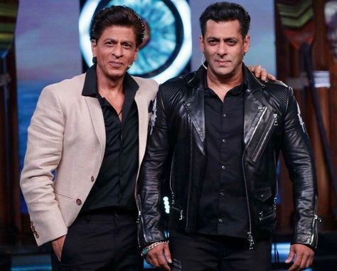 Srk Salman, Srk Movies, Salman Khan Photo, Naruto Sketch, Shah Rukh Khan, Shahrukh Khan, Salman Khan, Desi, Leather Jacket