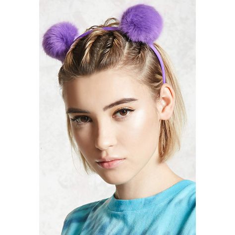 Forever21 Fuzzy Pom Pom Ears Headband ($4.90) ❤ liked on Polyvore featuring accessories, hair accessories, purple, wrap headbands, forever 21 headbands, hair band headband, purple hair accessories and head wrap headband Purple Hair Accessories, Purple Headband, Purple Headbands, Wrap Headband, Purple Wrap, Band Accessories, Wrap Hair, Hair Band Accessories, Head Wrap Headband