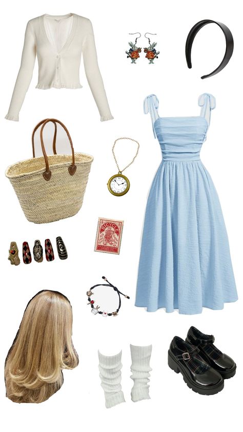 Alice in Wonderland inspired casual outfit🐇♥️🕰 #outfit #disney #princess #aliceinwonderland #lovely #cards #fyp #popular Wonderland Inspired Outfits, Alice In Wonderland Inspired Outfits, Wonderland Outfit, Alice In Wonderland Outfit, Outfit Disney, Alice In Wonderland Inspired, Disney Inspired Outfits, Golden Birthday, Disney Alice