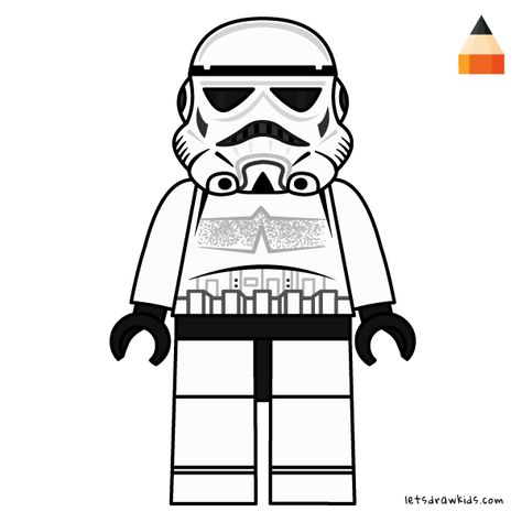 Drawing Lego Star Wars | Star Wars Coloring Pages | Drawing Star Wars Characters Lego Star Wars Stormtrooper, Lego Star Wars Drawing, Lego Star Wars Coloring Pages, Lego Star Wars Tattoo, Stormtrooper Drawing, Lego Sketch, Lego Darth Vader, Lego Star Wars Minifigures, Lego Tattoo