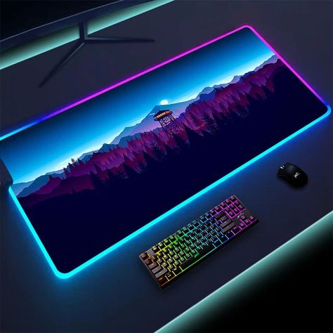 ✨ Elevate your gaming setup with our newest arrival! Experience the Luminous LED Lighting Mouse Pad - $69.24. Illuminate your gaming sessions in style. Tap the link in our bio to shop now! #bnig #sports #fitness #GameOn #LuminousPad #GamingSetup #LEDLighting #ElevateYourGame #GamingGear #PlayInStyle Gaming Pad, Blue Lighting, Gaming Station, Large Desk, Elements Of Style, Forest Design, Pc Gamer, Gaming Setup, Low Lights