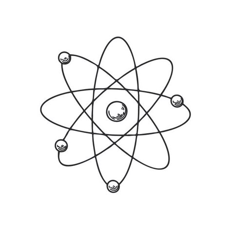 Atom Drawing Art, Physics Clipart, Science Black And White, Science Sketches, Atom Art, Atom Drawing, Atom Tattoo, Chemistry Drawing, Biology Drawing