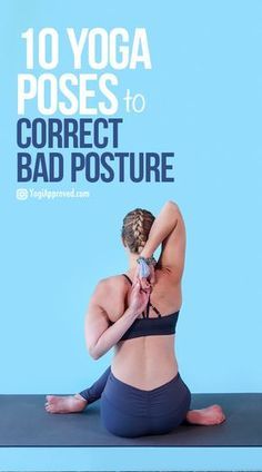 A sedentary lifestyle leads to many health issues, including bad posture. If you want to correct bad posture, these ten yoga poses can help! Correct Bad Posture, Posture Correction Exercises, Yoga Nature, Ashtanga Vinyasa Yoga, Posture Exercises, Yoga Beginners, Sup Yoga, Sedentary Lifestyle, Yoga Posen