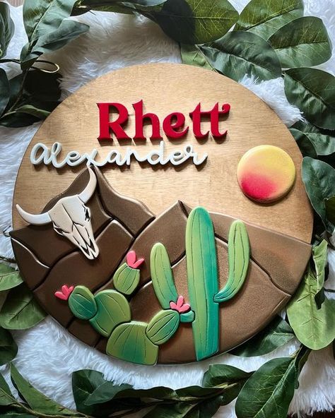 Desert Nursery Theme, Southwestern Nursery, Desert Nursery, Signs Decor, Desert Animals, Custom Wooden Signs, Nursery Theme, Sign Maker, Nursery Inspo