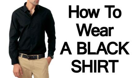 Mens-Black-Shirts-How-To-Wear-A-Black-Shir Shirt And Tie Outfits, Black Shirt Dress Outfit, Tie Outfits Men, Suit Jacket With Jeans, Black Shirt Outfit Men, Black Shirt Men, Black Shirt Outfits, Black Tie Dress Code, How To Wear Blazers