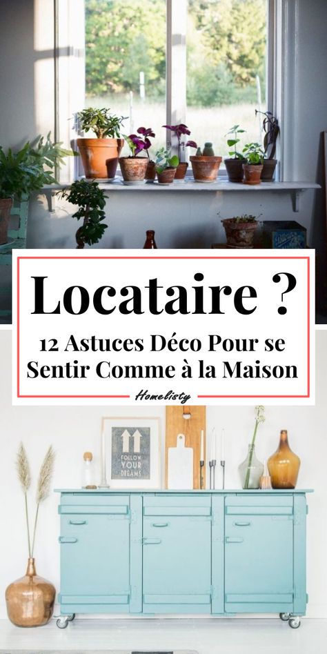 Vous vivez dans un appartement ou une maison en location ? Aucune raison de ne pas vous sentir vraiment chez vous ! Découvrez 12 astuces déco qui fonctionnent pour les locataires.  #astuces #astuce #deco #déco #decoration #décoration #location #locataire #conseil #conseils Inspiration Deco, Appartment Decor, Decoration Piece, Renter Friendly, Home Staging, Staging, Living Room Designs, Storage Bench, Small Spaces