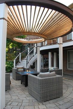 Circular Pergola Design Ideas, Pictures, Remodel and Decor Circular Pergola, Modern Pergola Designs, Building A Pergola, Modern Pergola, Metal Pergola, Pergola Design, Wooden Pergola, Deck With Pergola, Pergola Plans