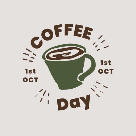 Coffee day logo design | Free Vector #Freepik #freevector #poster #coffee #world #celebration Day Logo Design, Coffee Logo Design, Mug Logo, Coffee Shop Logo Design, Yellow Business Card, Day Logo, Design Café, Coffee Day, Coffee Shop Logo