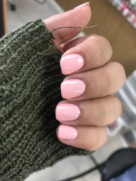 Gel mani done on my nails.  Caramia nail polish #135  3.29.19 Neutral Pink Gel Nail Colors, Caramia Nail Colors, Neutral Pink Dip Nails, Pale Pink Gel Polish, Dnd Light Pink Gel Polish, Caramia Gel Polish Colors Pink, Gel Mani, Gel Polish, Nail Inspo