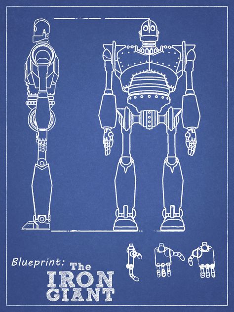 Blueprint Drawing, Iron Giant, Cool Symbols, Character Turnaround, The Iron Giant, Props Concept, Fnaf Freddy, Blueprint Art, Arte Robot