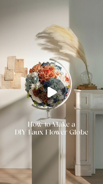 Ling's Moment | Artificial Floral & Wedding Decor on Instagram: "Create a memorable and unique statement with this DIY flower globe decor. 

Save this post for your own wedding inspo!

#lingsmoment #diydecor #flowerglobe #weddingdecor #weddingfloral #wedding2024 #weddingflowers #rusticwedding #bridetobe #weddinginspo #fauxflowers #weddingideas #weddingdetails #uniquedecor" Artificial Flowers Decoration, Crafts Organization, Wedding Gift Money, Gift Money, Unique Flower Arrangements, Floral Wedding Decorations, Flower Decorations Diy, Globe Decor, Bicycle Art