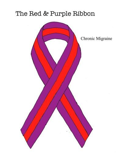 I want to get a ribbon tattoo to represent my migraines. Chronic Migraine Awareness Ribbon, Migraine Awareness Tattoo, Chronic Migraines Tattoo, Headache Tattoo, Migraine Tattoo Ideas, Migraine Tattoo, Migraine Journal, Tension Headache Causes, Migraine Quotes