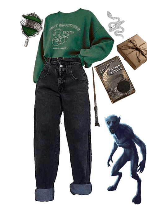 Harry Potters Birthday Outfit | ShopLook Slytherin Clothes, Slytherin Outfit, Addams Familie, Slytherin Fashion, Stile Harry Potter, Hogwarts Outfits, Harry Potter Style, Harry Potter Outfits, Slytherin Aesthetic