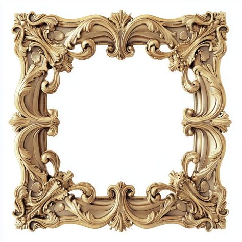 Ornate vintage gold frame | free image by rawpixel.com / Adjima Vintage Gold Frame, Fancy Frame, Collage Creator, Frames Vintage, Victorian Frame, Circular Frame, Scrapbook Printing, Roman Columns, Gold Frames