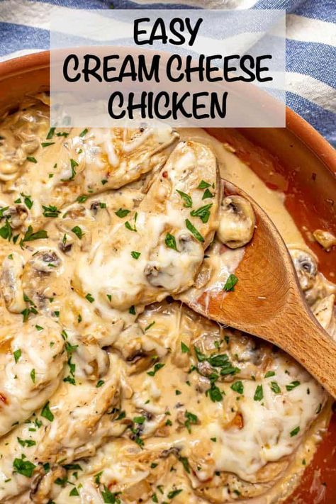 Easy Cream Cheese Chicken, Chicken Recipes With Cream Cheese, Food On The Table, Easy Cream, Cream Cheese Chicken, Cheese Chicken, Cream Cheese Recipes, Best Chicken Recipes, Recipes Simple