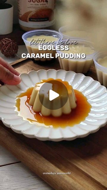 Eggless Caramel Pudding, Eggless Caramel Custard, Eggless Pudding Recipe, Hot Dessert Recipes, Custard Powder Recipes, Caramel Custard Recipe, Caramel Pudding Recipe, Desserts Caramel, Agar Agar Powder