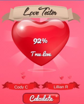 Me and my Ex did a love test..🤣 Love Test, Love Calculator, My Ex, A Love, Calculator, True Love