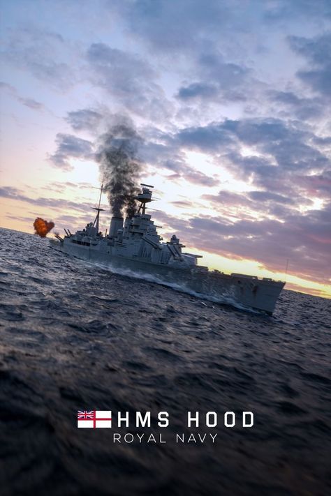 HMS Hood Artwork Poster Hood Artwork, World Of Warships Wallpaper, Hms Hood, Navy Art, Boat Wallpaper, Military Wallpaper, Naval Force, Military Pictures, Navy Wallpaper