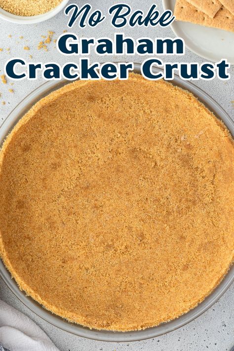 If you’re looking for a foolproof, flavorful crust for your no-bake desserts, this graham cracker crust is it. Brown sugar adds a subtle caramel flavor and helps the crust hold together perfectly, while melted butter binds it all with a rich, buttery taste. It's an easy go-to base that’s ready in minutes—no oven required. Easy Crust Recipe, Make Graham Cracker Crust, Easy Graham Cracker Crust, How To Make Graham, Lemonade Pie Recipe, Cake Ideas Chocolate, Baked Graham Cracker Crust, Cracker Pie Crust, Summer Dessert Ideas