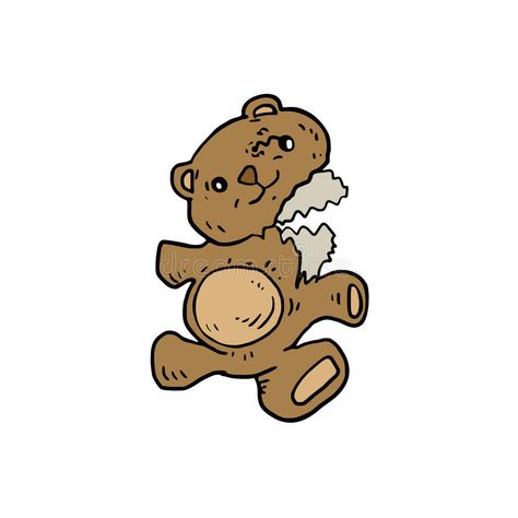 . Torn Teddy Bear, Broken Teddy Bear, Teddy Bear Vector, Teddy Bear Illustration, Teddy Bear Drawing, Bear Vector, Bear Drawing, Bear Illustration, Bear Stuffed Animal