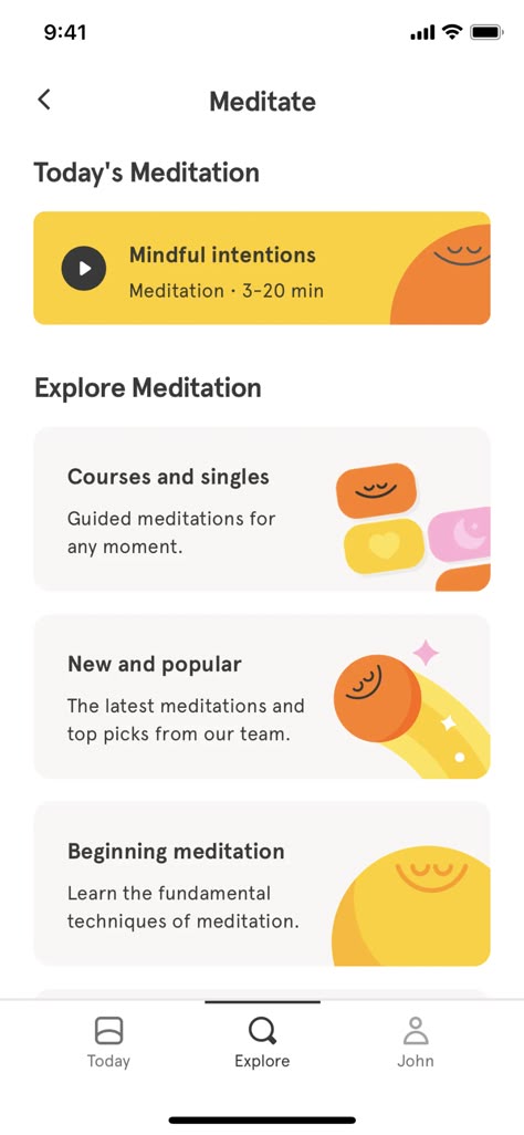 Headspace iOS Friday Illustration, Ux Portfolio, Headspace App, Ux Design Mobile, Kids Fitness, App Screenshots, App Login, Ui Ux Design Inspiration, Ux Research