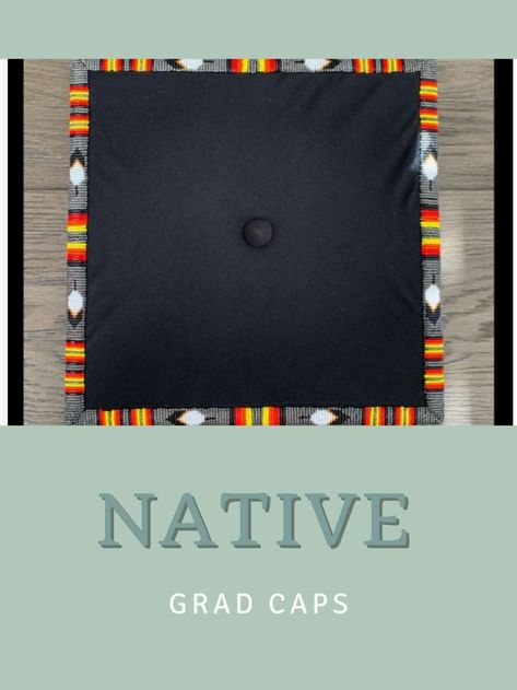 How To Bead A Graduation Cap, Beading Graduation Cap, Beaded Caps Native American, Beaded Grad Cap Ideas, Beaded Graduation Cap Ideas, Graduation Cap Beaded, Beaded Grad Caps Native American, Native American Graduation Cap, Native Graduation Cap