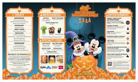 2014 Mickey's Not So Scary Halloween Party Map #MNSSHP #DisneyWorld Mickeys Not So Scary Halloween, Halloween At Disney, Disney World Halloween, Mickey Halloween Party, Disney Enchanted, Not So Scary Halloween Party, Not So Scary Halloween, Disney World Vacation Planning, Mickey Halloween