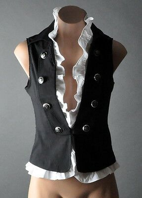 Steampunk Vest, Mode Steampunk, Steampunk Pirate, Military Vest, Pirates Life, Pirate Captain, Pirate Outfit, Denim Coat Women, Steampunk Costume