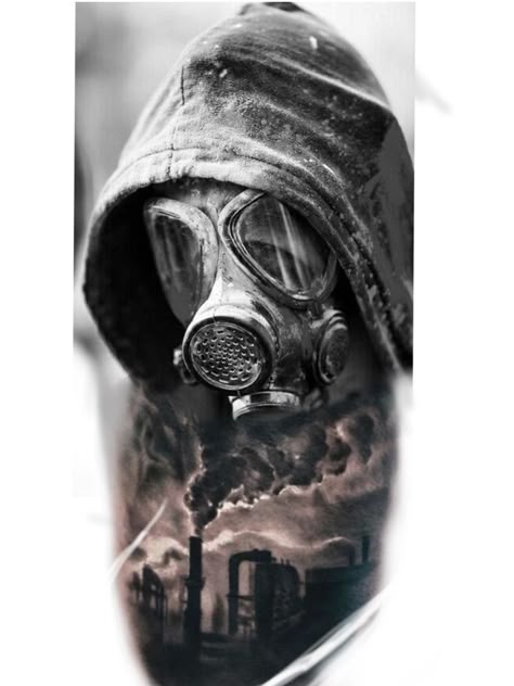 Gasmask Tattoo, Nuclear Tattoo, Mad Max Tattoo, Gas Mask Tattoo, Collage Tattoo, Pagan Tattoo, Soldier Tattoo, Wolf Tattoo Sleeve, Girl Face Tattoo