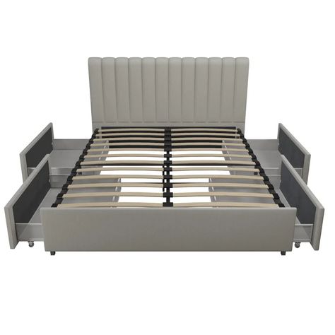 Royal Bedroom Design, Bed With Storage Drawers, Upholstered Bed With Storage, Modern Upholstered Beds, Upholstered Storage Bed, Queen Upholstered Bed, Storage Platform, Bed Storage Drawers, Bed With Storage