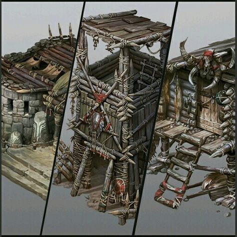 Creature Fantasy, Medieval Houses, Building Concept, By Any Means Necessary, Game Props, Fantasy Castle, Watch Tower, Fantasy Map, Arte Fantasy