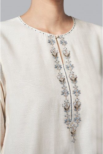 Earrings Fabric, Silk Production, Dupatta Style, Resham Work, Hand Embroidery Dress, Simple Kurta Designs, Embroidery On Kurtis, Anita Dongre, Neck Designs For Suits