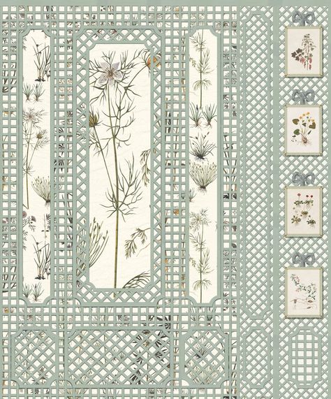 Ambience Decor, Wallpaper Indian, Trellis Garden, Trellis Wallpaper, Wallpaper Interior, Garden Wallpaper, Leather Wall, Textile Prints Design, Chinoiserie Wallpaper