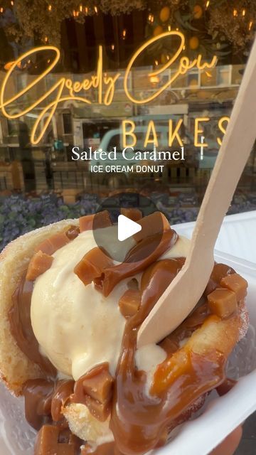 Greedy Cow Bakes | Salted Caramel Ice Cream Donuts with caramel sauce and fudge pieces. So good!🍩🍦

Also available in pistachio☀️

.
.
.
.
.
.
.... | Instagram Donut Ice Cream, Salted Caramel Ice Cream, Pistachio Cream, Caramel Ice Cream, Caramel Sauce, May 11, Salted Caramel, Pistachio, Fudge