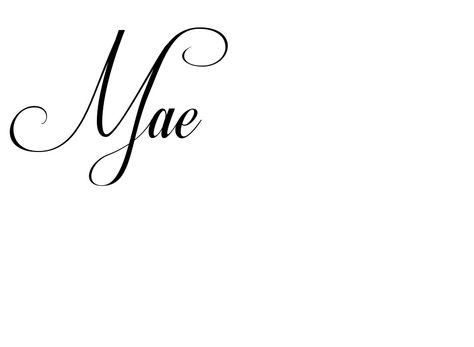 Mae font idea 2 Mae Name, Font Idea, Aesthetic Name, Characters Female, Name Tattoo, Letter Patterns, Aesthetic Room, Baby Names, My Name