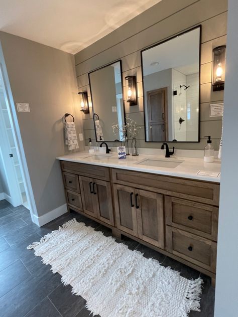 Home Office Inspiration, Bathroom Farmhouse Style, Master Bath Remodel, Bathroom Remodel Designs, Bathroom Inspiration Decor, Dream House Interior, Bathroom Renos, Updating House, House Bathroom