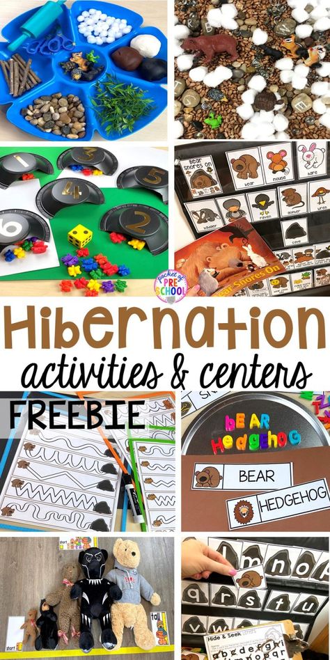 Eyfs Hibernation Activities, Winter Hibernation Preschool Crafts, Hibernation Games Preschool, Hibernating Animals Preschool Crafts, Hibernation Art Preschool, Habitat Activities Preschool, Hibernation Activities Preschool, Hibernation Activities For Toddlers, Hibernation Dramatic Play