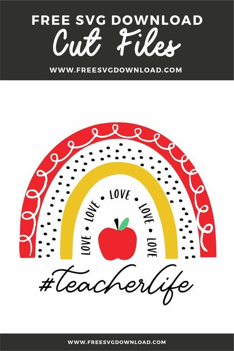 Teacher Rainbow Svg, Appreciation Gifts Diy, Teacher Rainbow, Teacher Appreciation Gifts Diy, Rainbow Svg, Back To School Svg, Teacher Design, Cricut Projects Beginner, Free Teacher