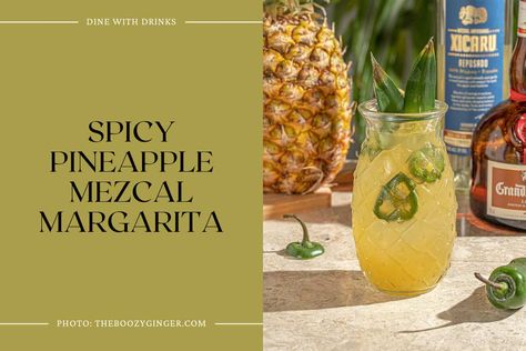 Spicy Pineapple Mezcal Margarita Mezcal Margarita, Spicy Pineapple, Mezcal Cocktails, Pineapple Margarita, Alcohol Drink Recipes, Tropical Paradise, Drink Recipes, Mind Blowing, Alcoholic Drinks