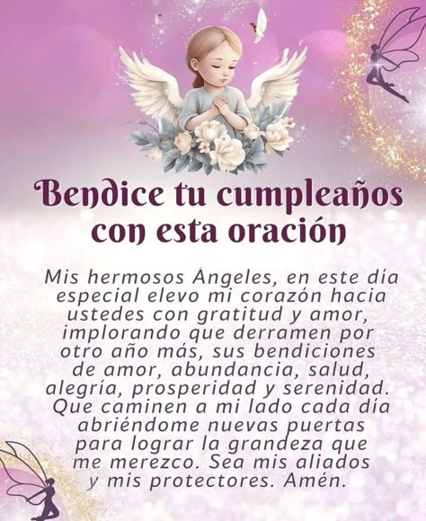 Happy Birthday Wishes Spanish, Novena Prayers Catholic, Catholic Prayer For Protection, Catholic Prayers Daily, Archangel Prayers, Novena Prayers, Personal Prayer, Prayer For Protection, Spiritual Prayers