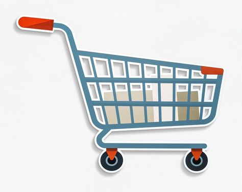 Grocery shopping cart icon illustration | premium image by rawpixel.com Shopping Cart Illustration, Blank Quotes, Shopping Cart Logo, Supermarket Logo, Cart Logo, Shopping Cart Icon, Supermarket Shopping, Plant Logos, Grocery Cart